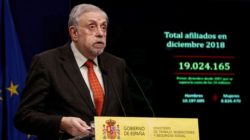 El paro registra su sexta ca�da anual consecutiva en 2018