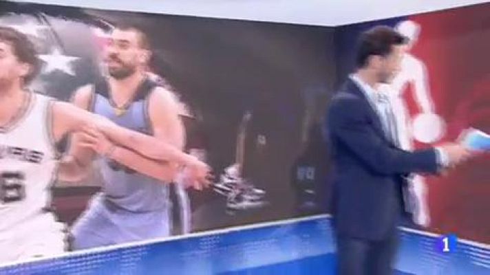 Telediario 1 - Curry, 42 puntos y 10 triples en la victoria de los Warrios