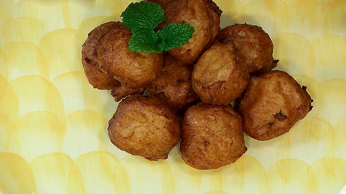 Buñuelos de tofe de plátano