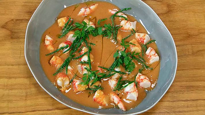 Crema de gambas