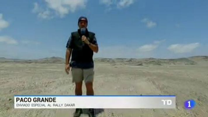 Telediario 1 - Santolino abandona por una fuerte caída