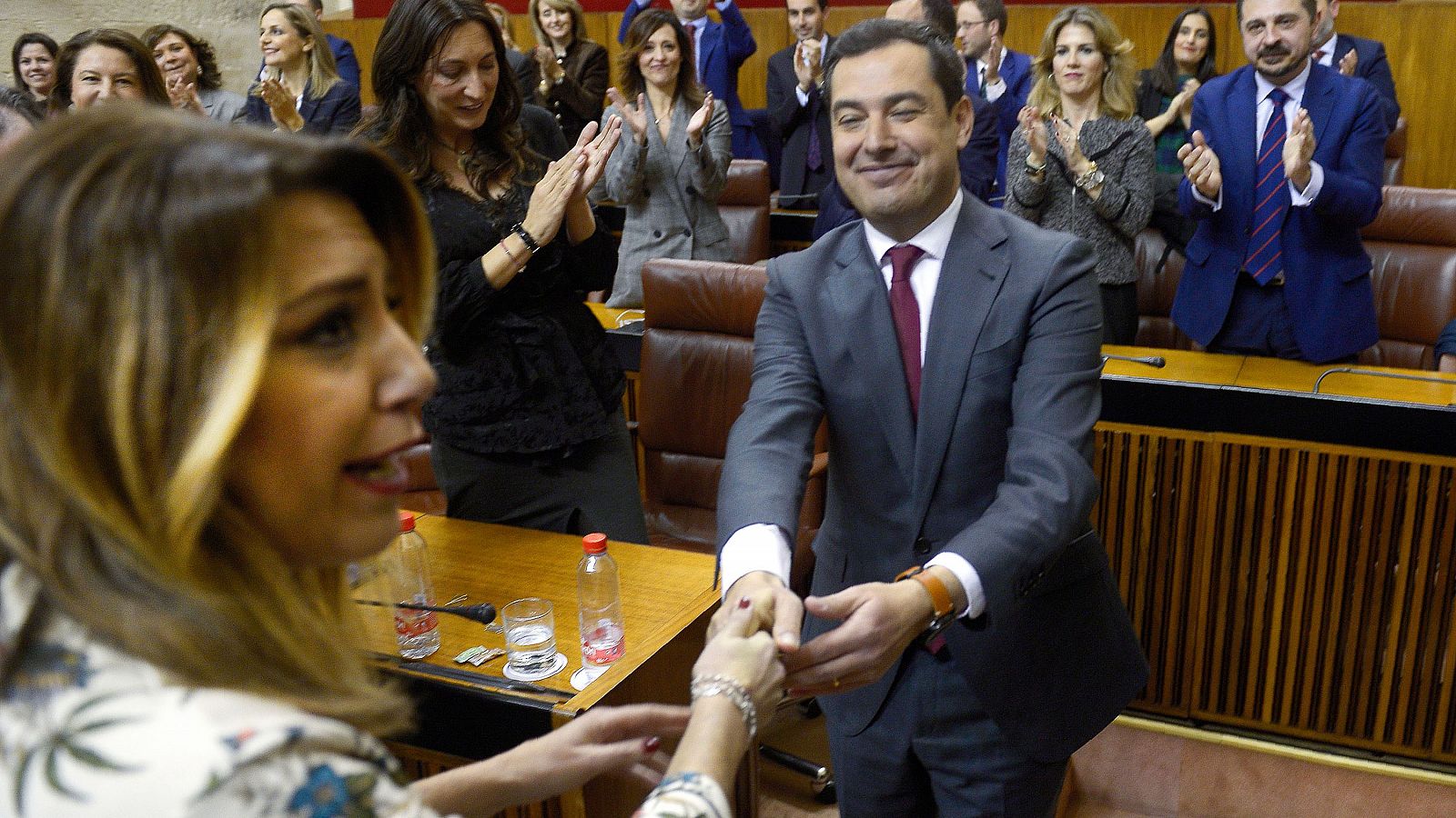 Moreno, investido presidente de la Junta de Andalucía gracias a los votos de Cs y Vox