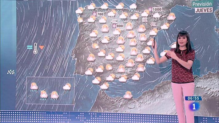 Este jueves habrá temperaturas bajas en la mitad norte y lluvias fuertes en Canarias