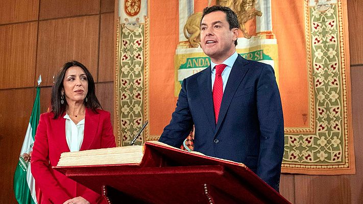Telediario 1 - Juanma Moreno toma posesión como presidente de la Junta de Andalucía