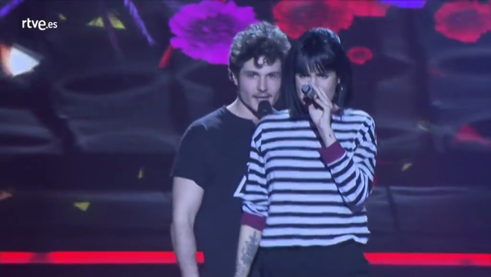 Eurovisión - Ensayo general de Miki y Natalia cantando "Nadie se salva"