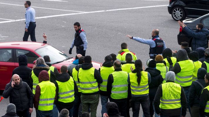 Las tensiones entre los taxistas de Barcelona