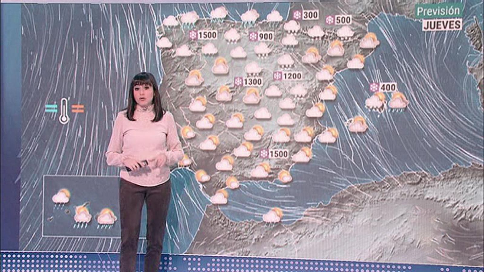 El tiempo: Lluvia y nieve en el norte peninsular, sistema Ibérico y Pirineos | RTVE Play
