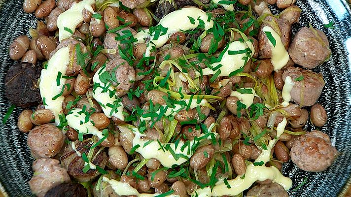 Torres en la cocina - Butifarra con judías