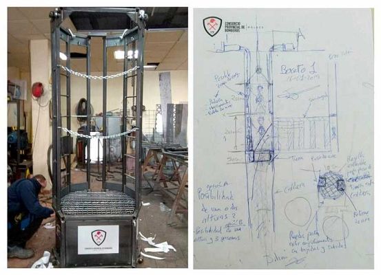 Informativo 24h - Entrevista al bombero que diseñó la jaula para el túnel