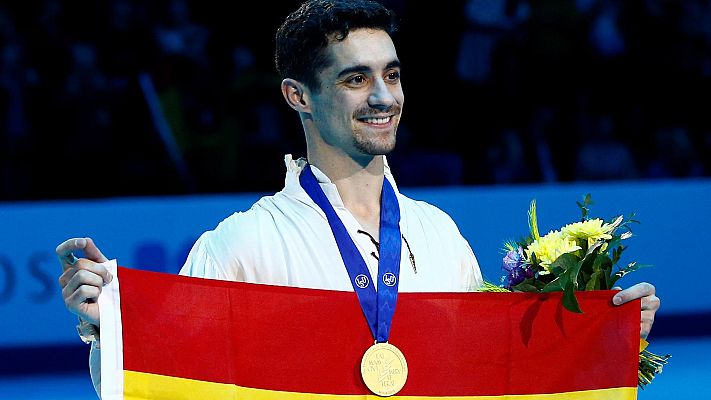 Telediario 1 - Europeo de patinaje: Javi Fernández se despide por todo lo alto: "Las remontadas se me dan bien"