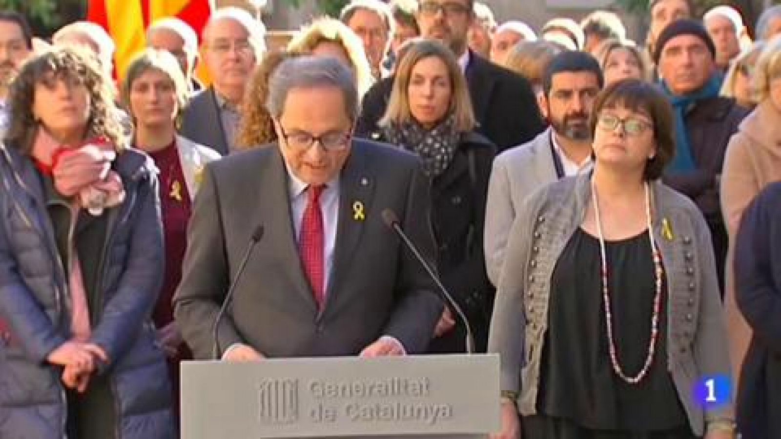 L'Informatiu: El Govern català i les entitats sobiranistes en suport dels presos independentistes | RTVE Play