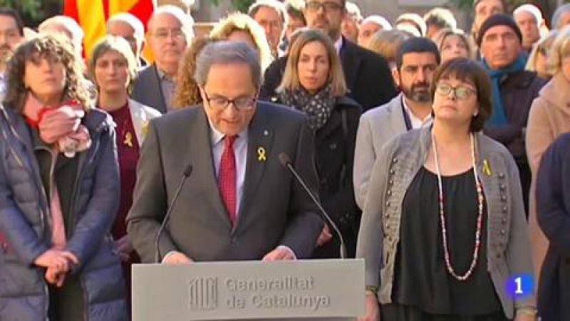 El Govern català i les entitats sobiranistes en suport dels presos independentistes