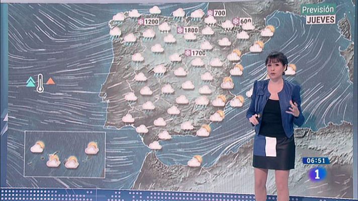 Este jueves habrá lluvias en gran parte de la Península y temperaturas en ascenso