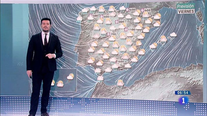 El tiempo - Hoy, cielo cubierto con lluvias en todo el país, más intensas en Andalucía