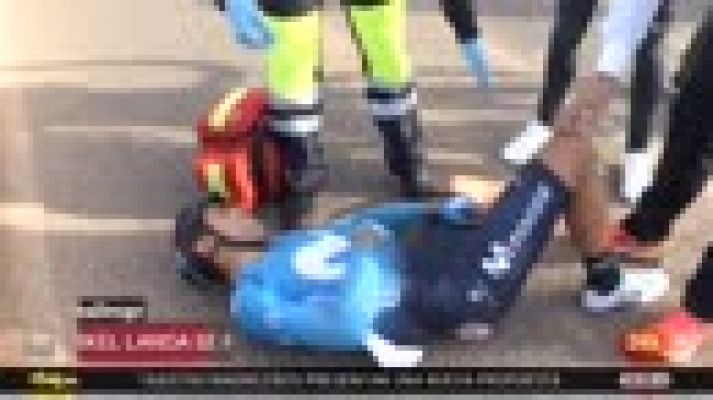 Informativo 24h - Mikel Landa se fractura la clavícula tras una caída en la Challenge de Mallorca