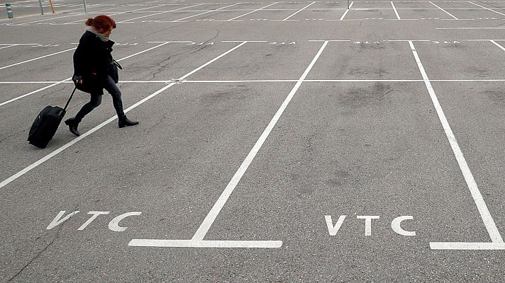 Telediario 1 - Uber y Cabify no operan en Barcelona