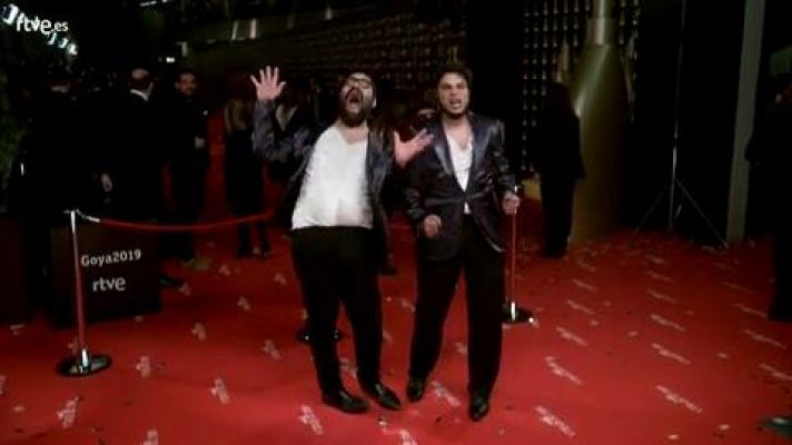 Premios Goya - Ignatius Farray y David Sainz en la cámara glamur
