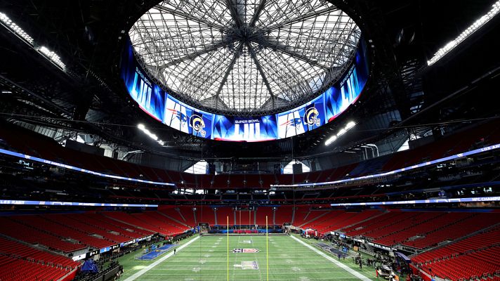 Telediario 1 - Todo listo en Atlanta para el gran espectáculo de la Superbowl
