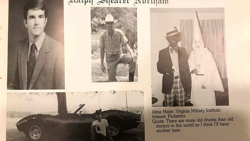 El gobernador de Virginia, acusado de racista por una foto del anuario de la universidad