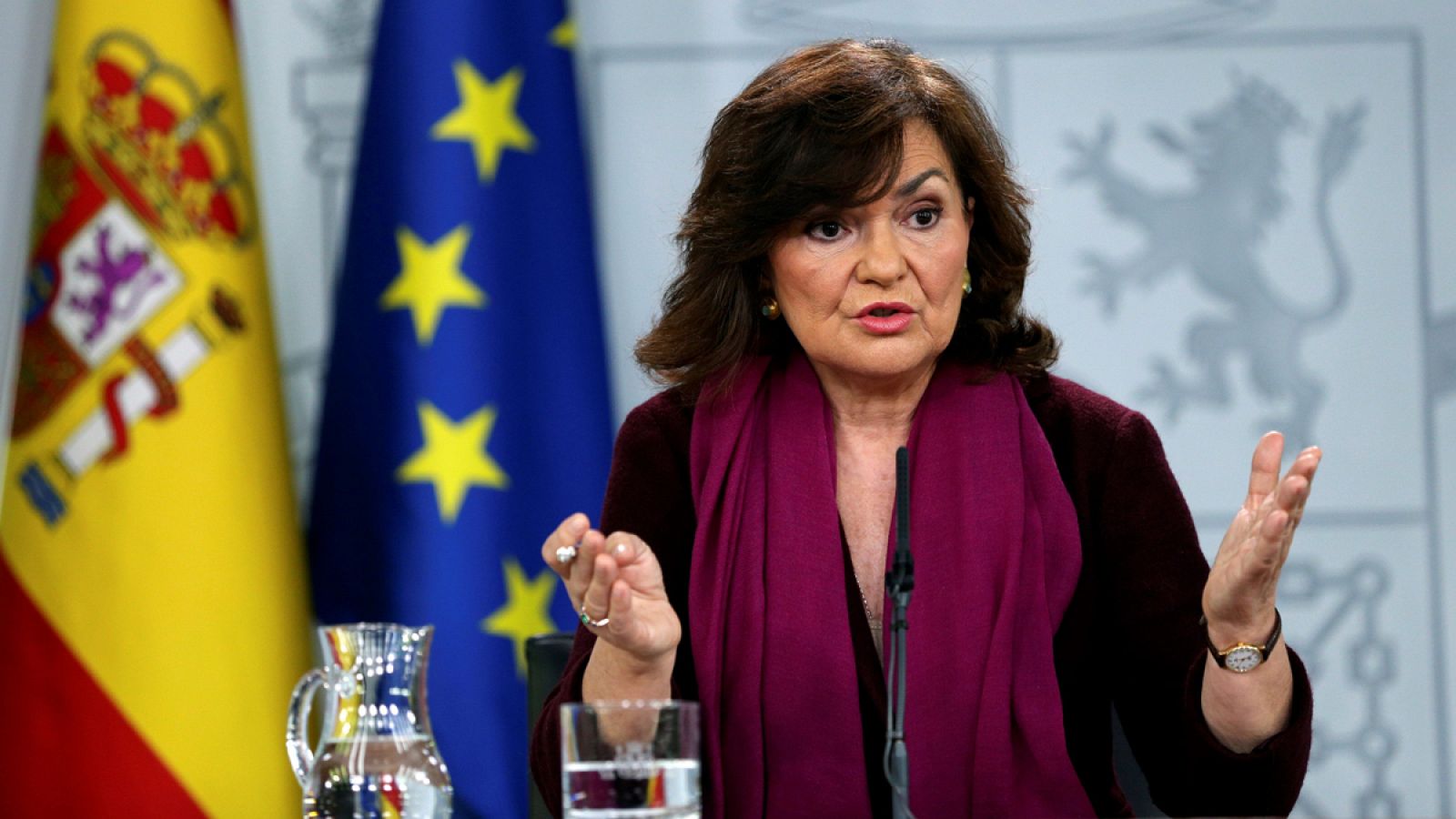Carmen Calvo limita a un papel de "organizador" el rol del relator en la mesa de partidos de Cataluña