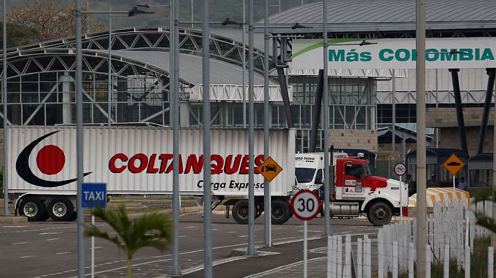 Telediario 1 - La ayuda humanitaria llega a Cúcuta a la espera de poder cruzar a Venezuela