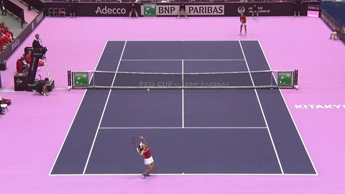 Tenis - Copa Federación 1ª Ronda: Japón - España (1er. partido ind.)