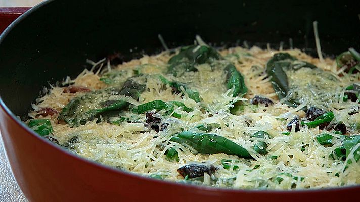 Arroz con cebolla y tomate seco