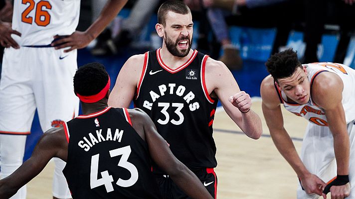 Telediario 1 - Ricky le gana el duelo a Pau y Marc debuta con los Raptors