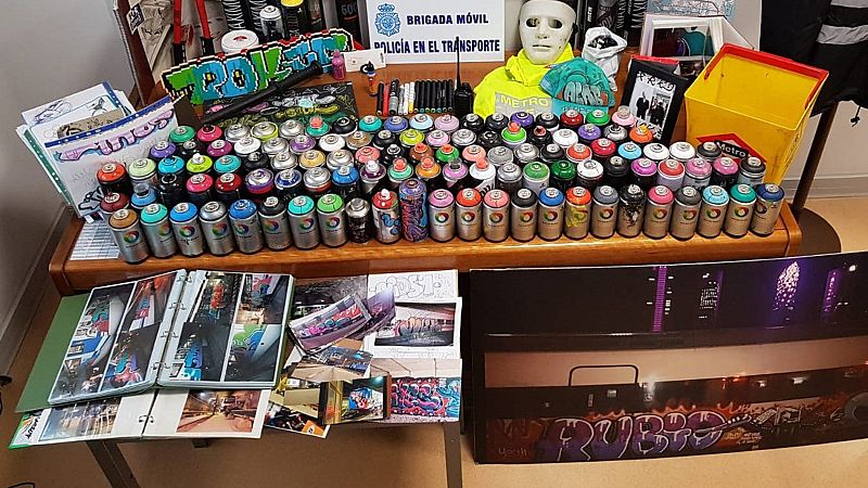 Detenidos 18 grafiteros por asaltar el Metro de Madrid en octubre
