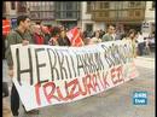 Protesta 'abertzale' en Mondragón