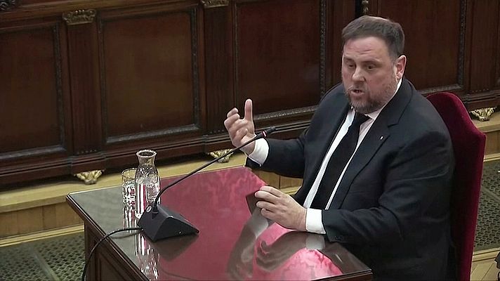 Informativo 24h - Junqueras: "Estoy en un juicio político y no contestaré a las preguntas de las acusaciones"