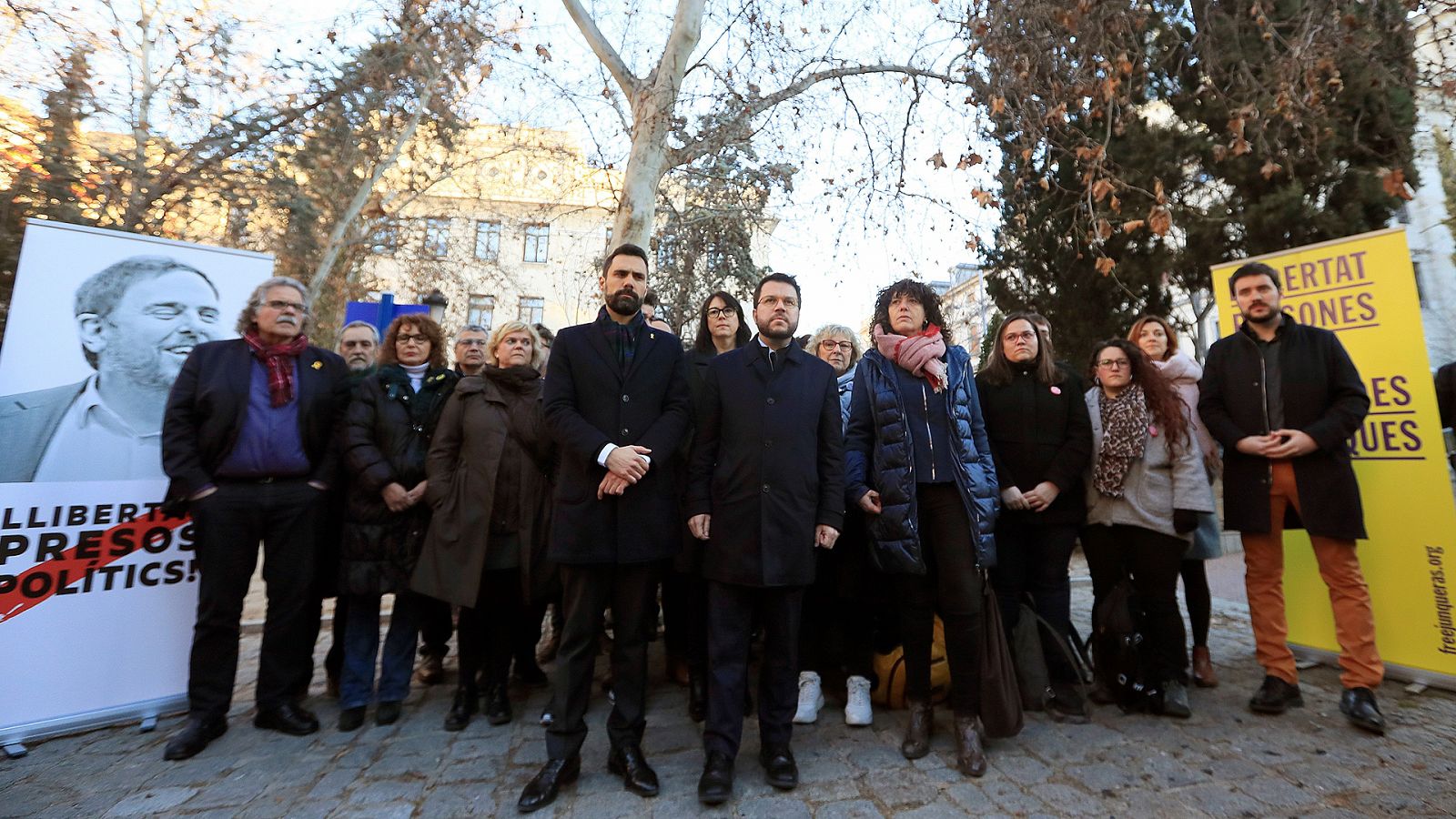 Vídeo: Juicio 'procés': La cúpula de ERC arropa a Junqueras en el Tribunal Supremo