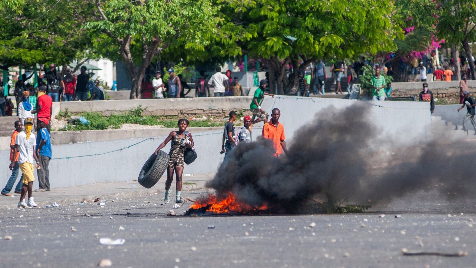 Protestas Haití Haití cumple una semana de protestas contra el presidente por un caso de corrupción - RTVE.es