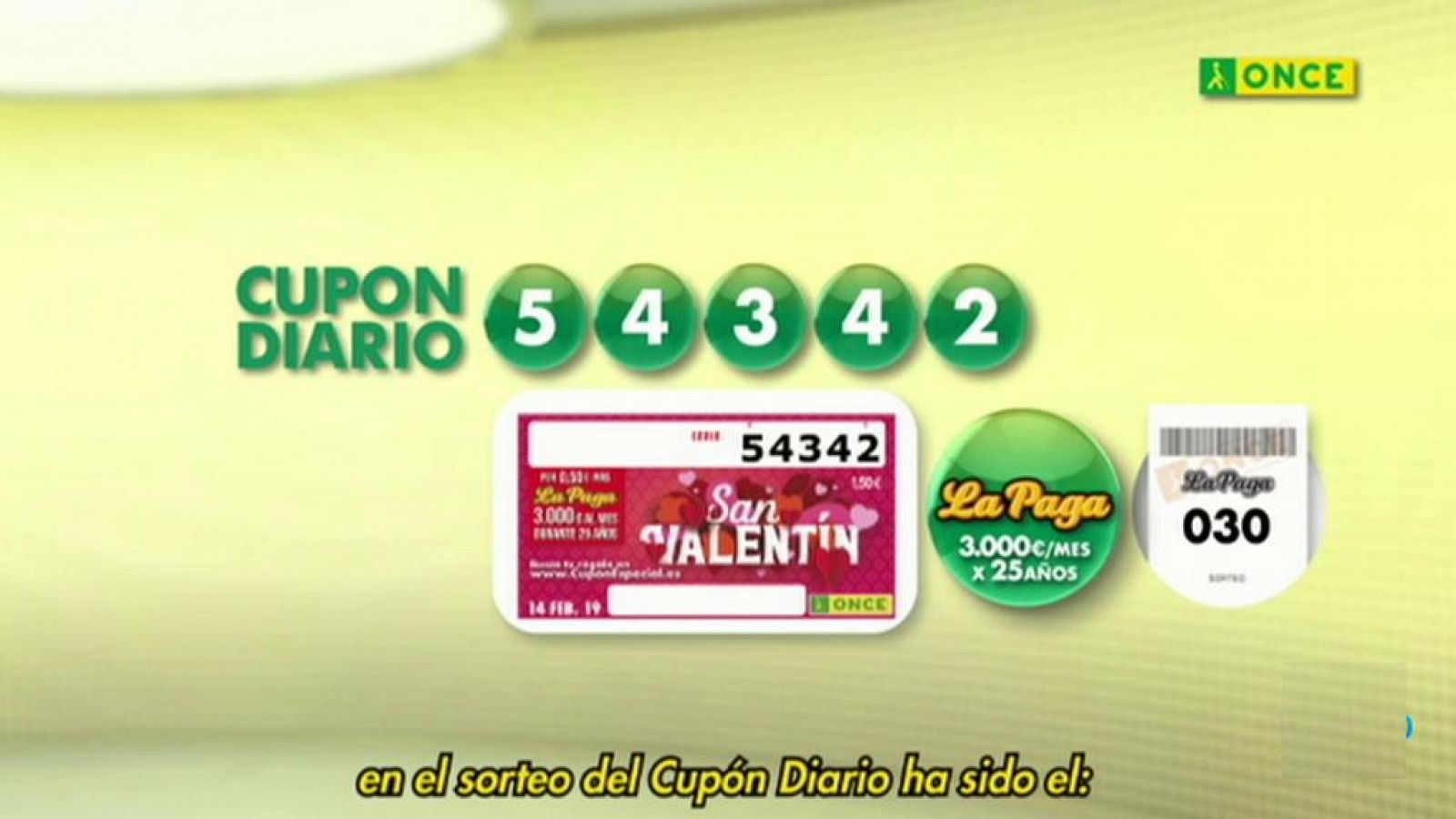 Sorteos ONCE: Sorteo ONCE - 14/02/19 | RTVE Play