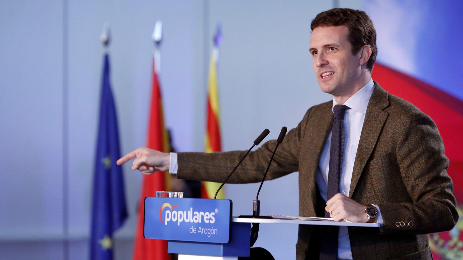 Telediario 1: Casado: "Hemos detenido la venta de España a los independentistas" | RTVE Play