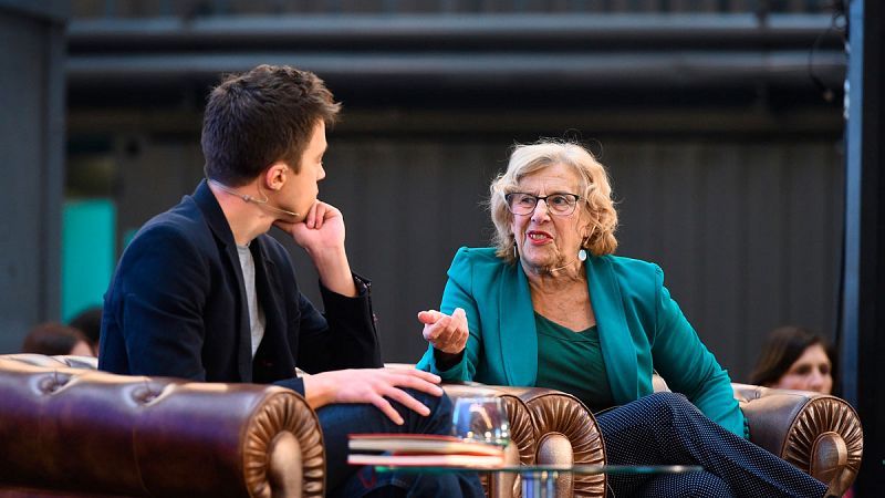 La alcaldesa de Madrid, Manuela Carmena, y el candidato a la Comunidad de Madrid, Íñigo Errejón, han celebrado este sábado el primer encuentro público juntos de la plataforma Más Madrid