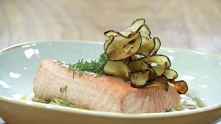 Torres en la cocina - Salmón con berenjena