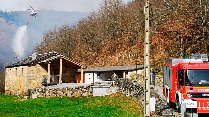 Telediario 1 - Alerta en Cantabria por 45 incendios activos, casi todos han sido intencionados