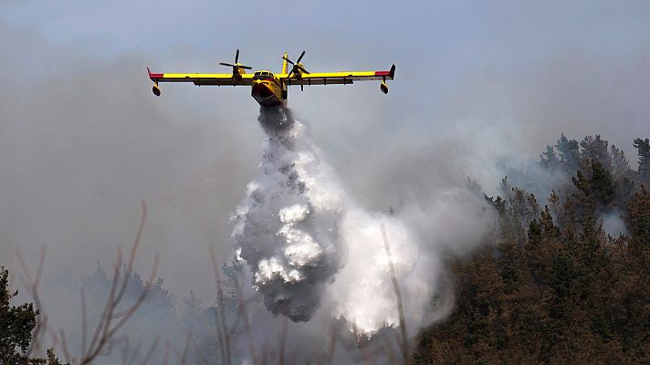 Permanecen activos medio centenar de incendios forestales en Cantabria