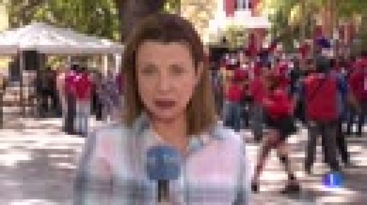 Telediario 1 - La oposición monta por toda Venezuela campamentos en espera de la ayuda humanitaria