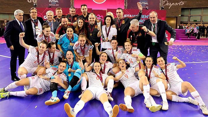 España, primera campeona de Europa de fútbol sala femenino
