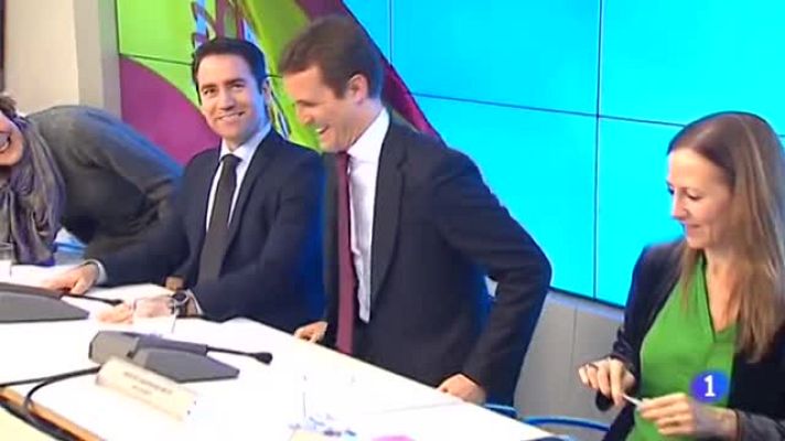 Telediario 1 - Pablo Casado compara las próximas elecciones generales con la Transición