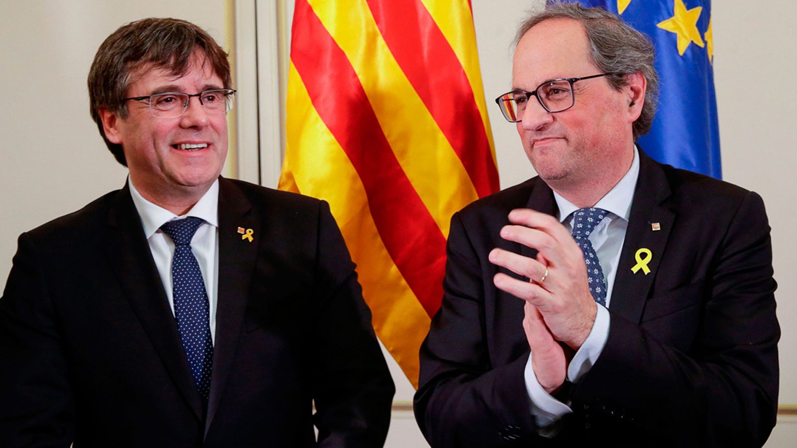 Telediario 1: Torra y Puigdemont critican la "pasividad europea"  | RTVE Play