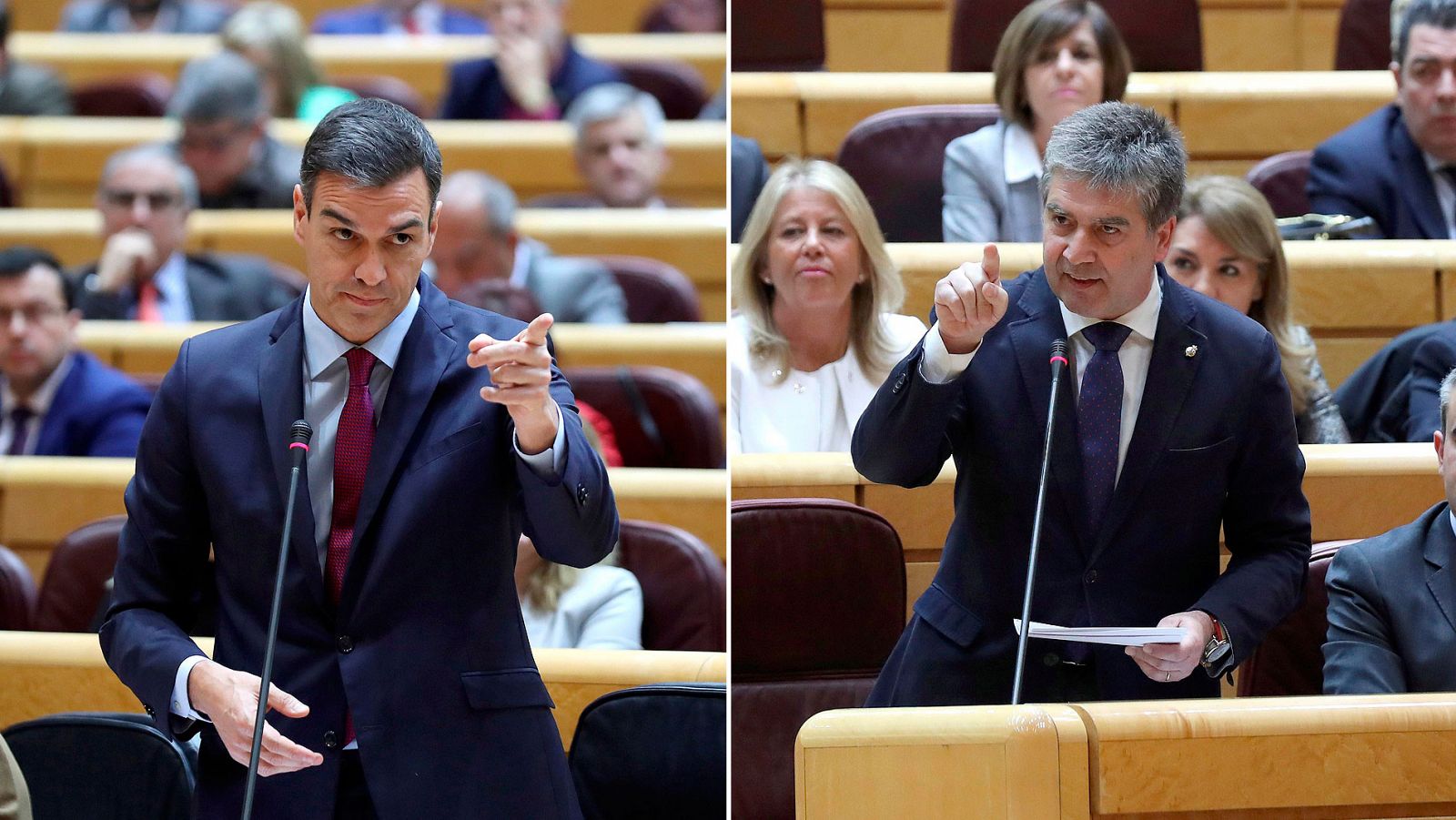 Sánchez y Cosidó se enzarzan en el Senado sobre su interpretación de la Constitución