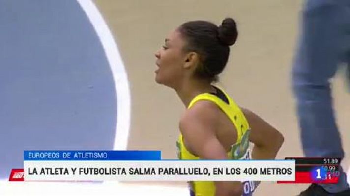 Telediario 1 - Salma Paralluelo, segunda mujer más joven en participar en un Europeo en pista