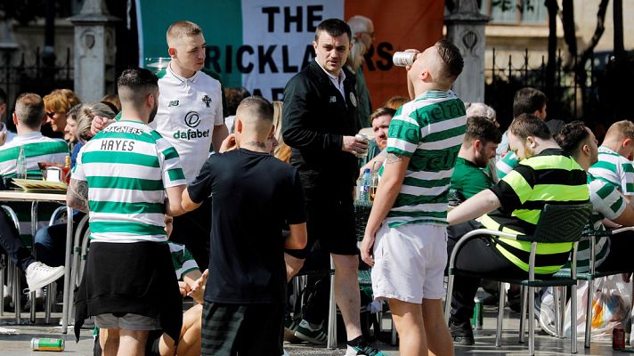 Telediario 1 - Detenidos seis aficionados del Celtic en Valencia