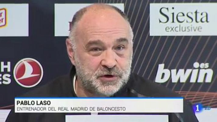 Telediario 1 - Pablo Laso afirma que la última jugada de la final de Copa "no es un error humano"