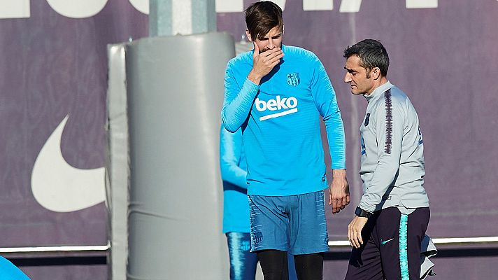 Piqué y Valverde responden a las críticas de Solari por el calendario