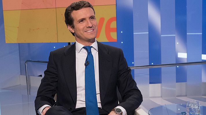 Telediario 1 - De la kale borroka en Cataluña al aborto: los mejores momentos de la entrevista a Casado