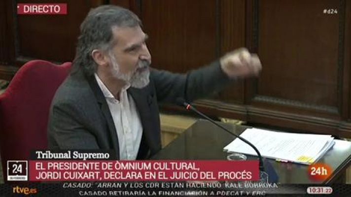 Cuixart niega que usaran la violencia desde la sociedad civil para lograr la independencia